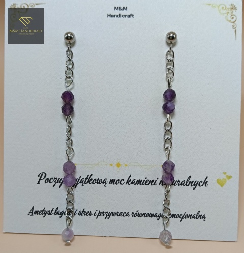 kolczyki-z-kamieni-naturalnych-ametyst-bigle-stal-chirurgiczna-handmade-zbliżenie-na-kamienie