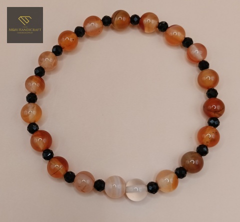 bransoletka-z-kamieni-naturalnych-karneol-i-czarny-turmalin-handmade-rzut-z-góry