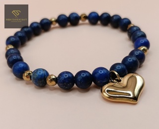 Bransoletka z kamieni naturalnych - lapis lazuli i hematyt