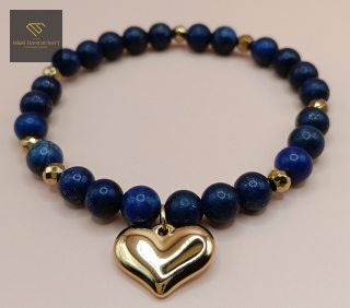 Bransoletka z kamieni naturalnych - lapis lazuli i hematyt
