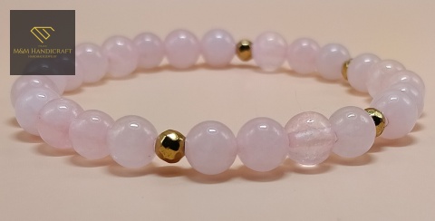 bransoletka-z-kamieni-naturalnych-hematyt-i-kwarc-różowy-handmade-zbliżenie
