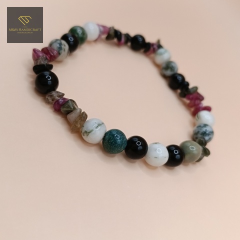 bransoletka-z-kamieni-naturalnych-agat-mszysty-biało-zielony-turmalin-kolorowy-onyks-handmade