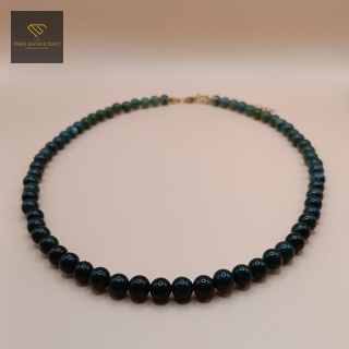 Naszyjnik z agatu mszystego - biżuteria handmade z kamieni naturalnych