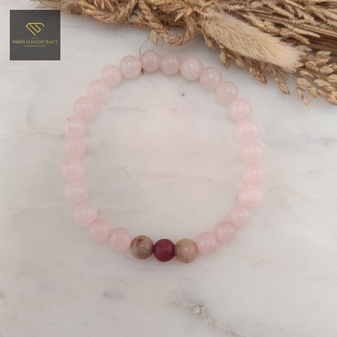 bransoletka-z-kamieni-naturalnych-kwarc-różowy-rodonit-handmade