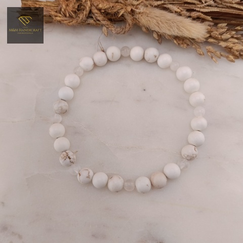 bransoletka-z-kamieni-naturalnych-kryształ-górski-magnezyt-handmade
