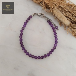 Bransoletka z Ametystu Ręcznie Robiona Biżuteria Handmade