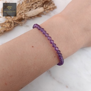 Bransoletka z Ametystu Ręcznie Robiona Biżuteria Handmade