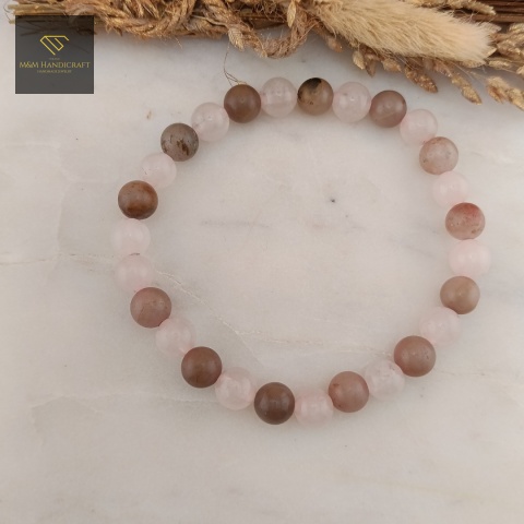 bransoletka-z-kamieni-naturalnych-kwarc-różowy-rodonit-handmade