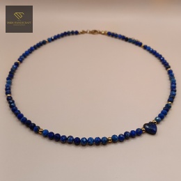 Elegancki Naszyjnik z Kamieni Naturalnych Serce Oceanu Lapis Lazuli
