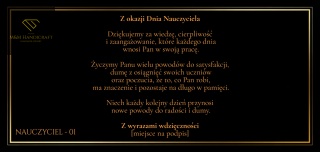 Eleganckie życzenia dla Nauczyciela lub Wychowawcy - Dzień Nauczyciela