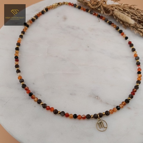 naszyjnik-dla-Skorpiona-z-kamieni-naturalnych-turmalin-obsydian-karneol-handmade