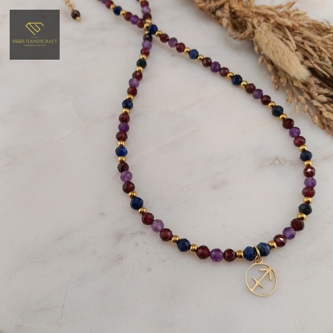 naszyjnik-dla-Strzelca-z-kamieni-naturalnych-lapis-lazuli-ametyst-granat-handmade