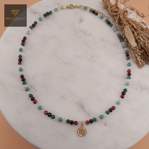 naszyjnik-dla-Panny-z-kamieni-naturalnych-kryształ-górski-obsydian-amazonit-jadeit-handmade-rzut-z-góry