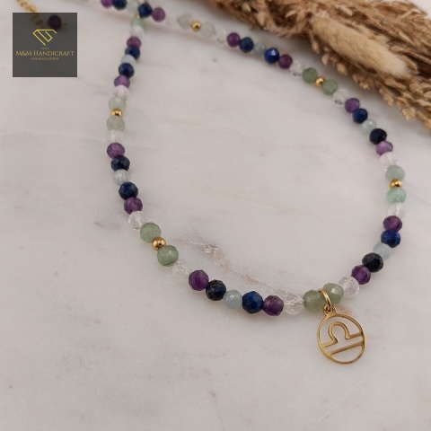 naszyjnik-dla-Wagi-z-kamieni-naturalnych-lapis-lazuli-kryształ-górski-ametyst-awenturyn-akwamaryn-handmade-zbliżenie-na-kamienie