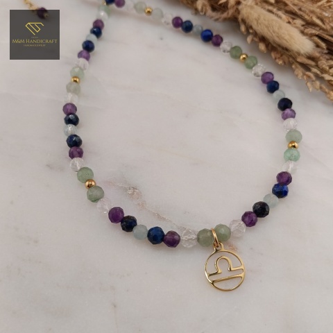 naszyjnik-dla-Wagi-z-kamieni-naturalnych-lapis-lazuli-kryształ-górski-ametyst-awenturyn-akwamaryn-handmade-zbliżenie
