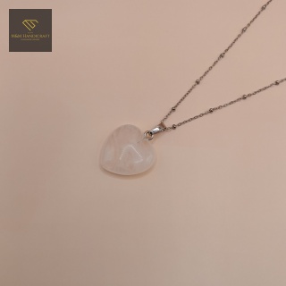 Serce Natury Ręcznie Robiony Naszyjnik z Kryształem Górskim