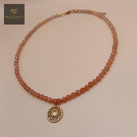 choker-z-kamieni-naturalnych-kamień-księżycowy-handmade