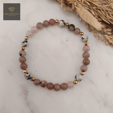 bransoletka-z-kamieni-naturalnych-rodonit-jaspis-dalmatyński-i-hematyt-handmade